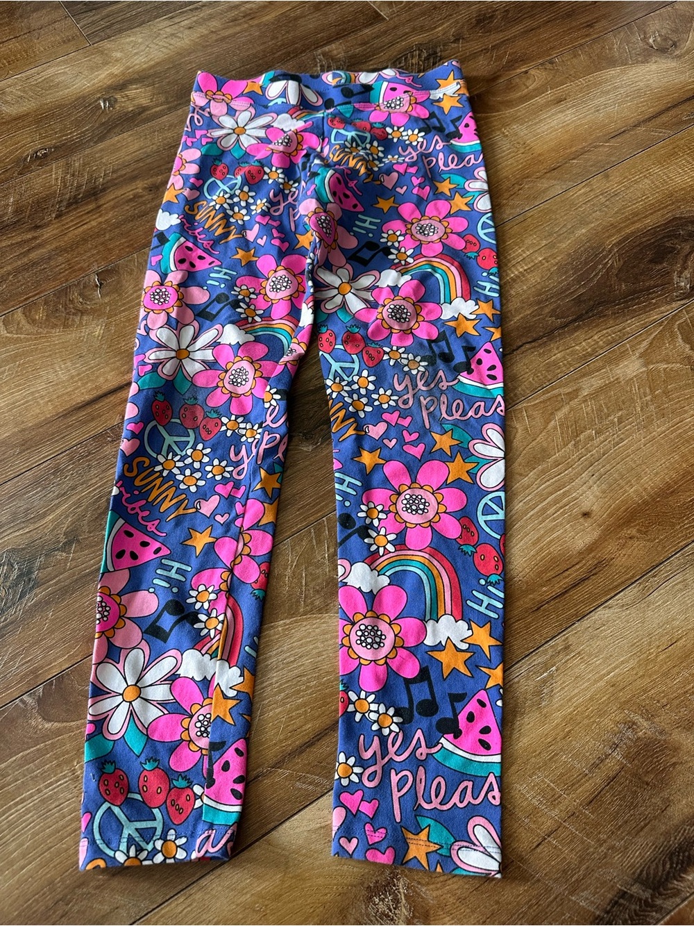 Spotted zebra size 9 colorful leggings